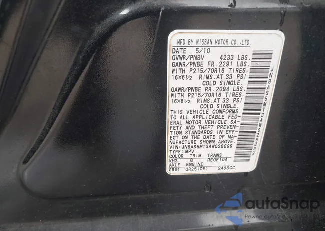 JN8AS5MT3AW026899: 41605359