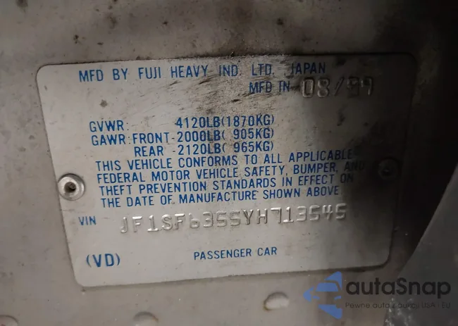 JF1SF6355YH713545: 41606246