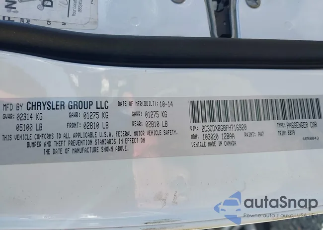 2C3CDXBG8FH716920: 41608077