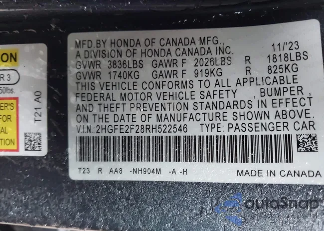 2HGFE2F28RH522546: 41608195