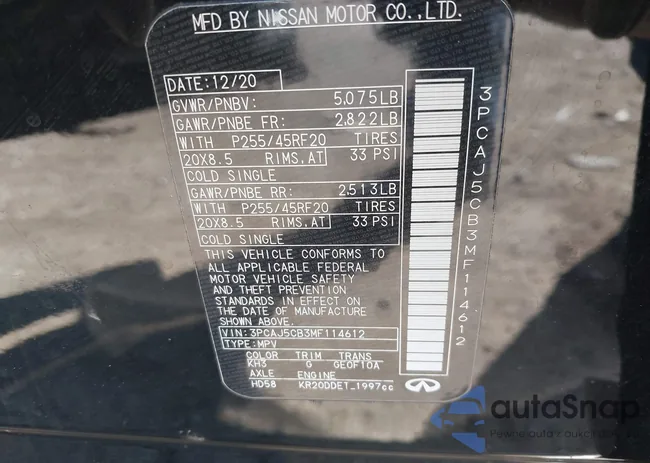 3PCAJ5CB3MF114612: 41608417