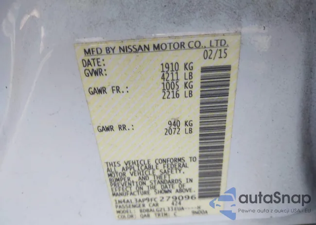 1N4AL3AP9FC279096: 41609874