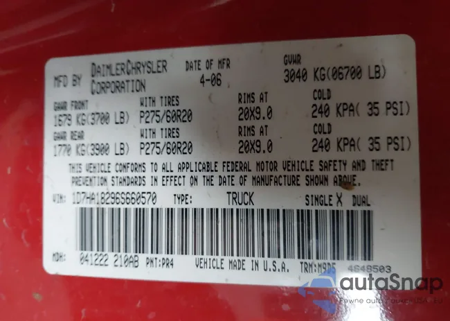 1D7HA18296S660570: 41609953