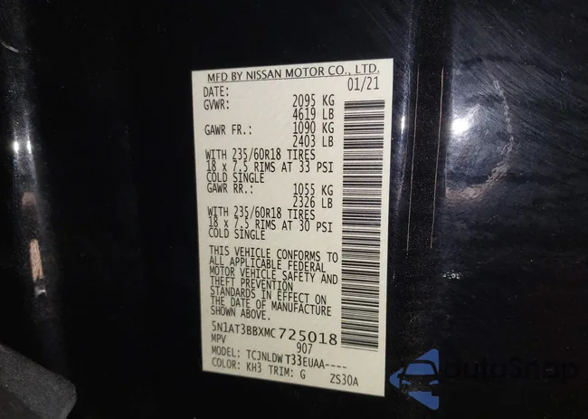 5N1AT3BBXMC725018: 41610006