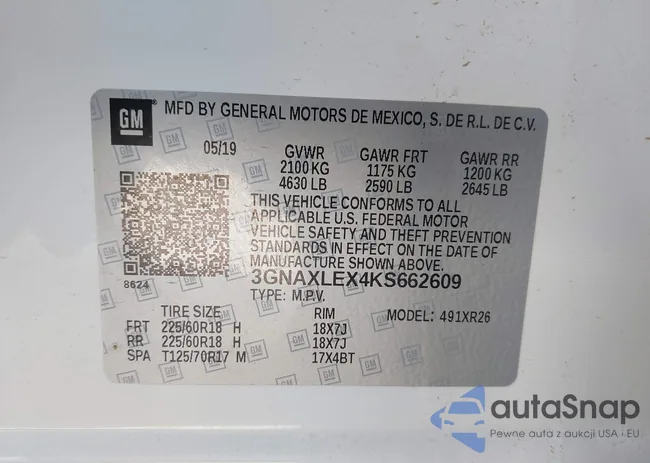 3GNAXLEX4KS662609: 41610237