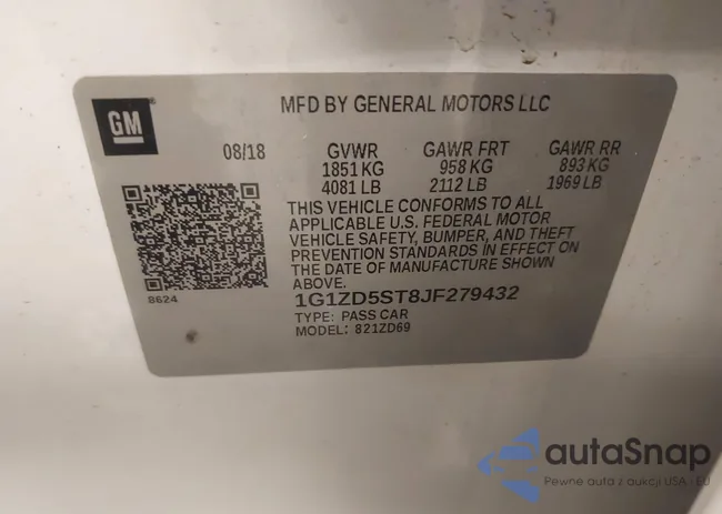 1G1ZD5ST8JF279432: 41610263