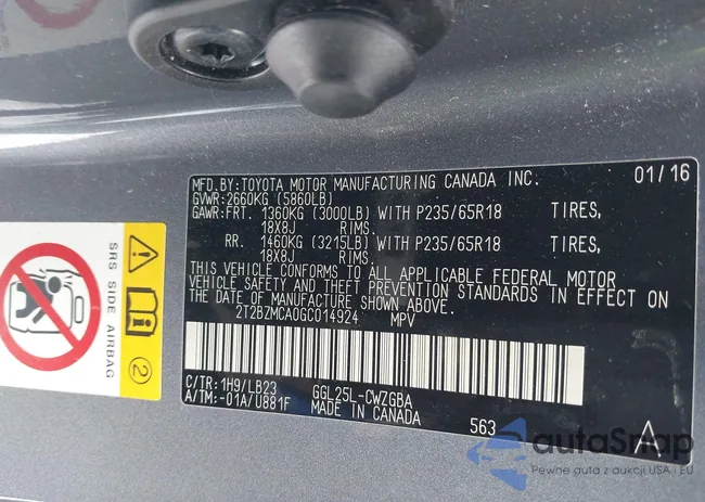 2T2BZMCA0GC014924: 41610398