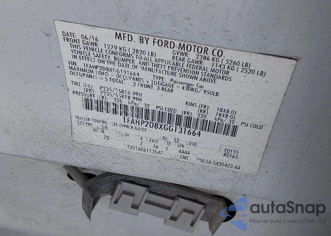 1FAHP2D8XGG131664: 41612626