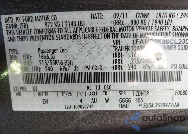 1FAHP3K28CL230070: 41612934