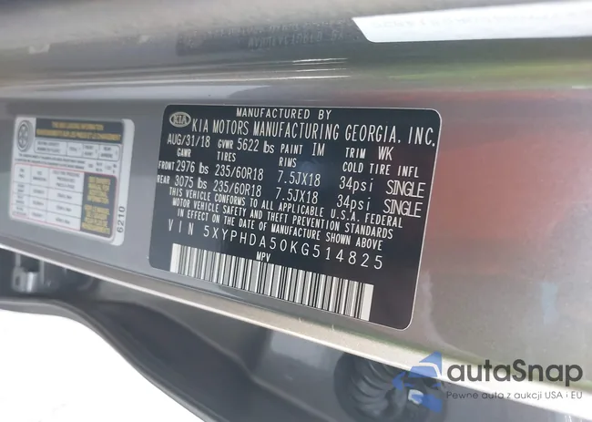 5XYPHDA50KG514825: 41612310