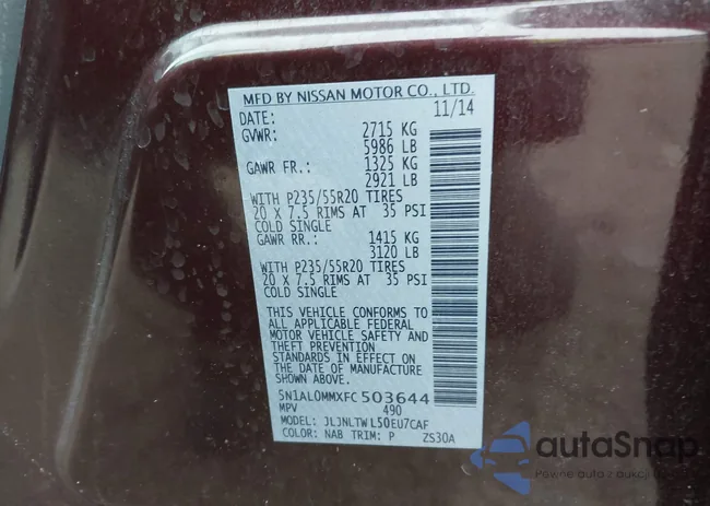 5N1AL0MMXFC503644: 41614230