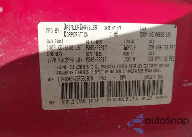 1D4HD48N75F561818: 41616834