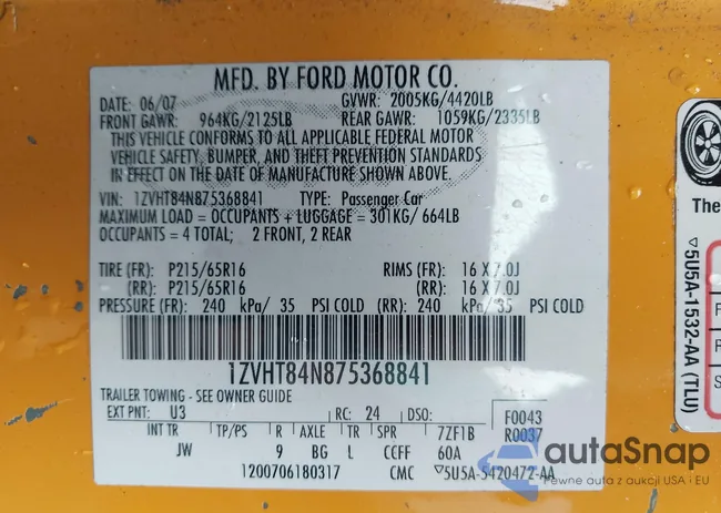 1ZVHT84N875368841: 41618106