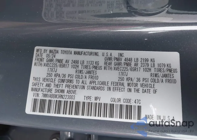 7MMVABBM3RN223003: 41618343