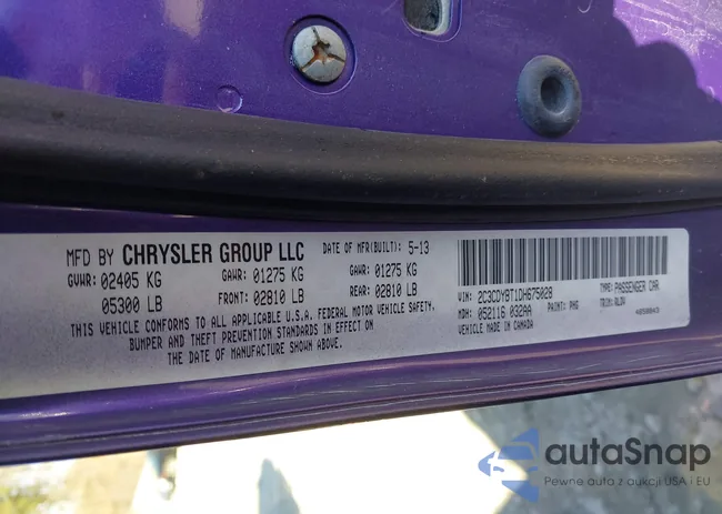 2C3CDYBT1DH675028: 41621644