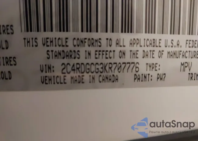 2C4RDGCG3KR707776: 41621947