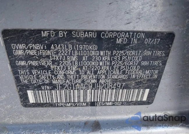 JF2GTAAC9JH208497: 41621353