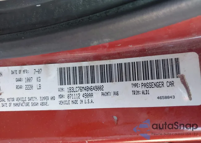 1B3LC76M48N649002: 41621542