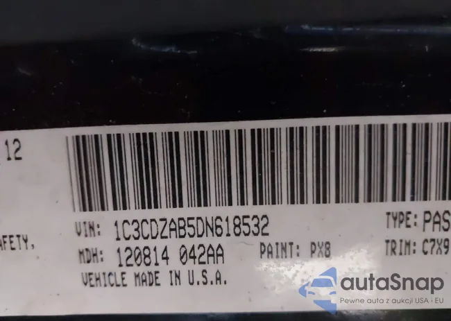 1C3CDZAB5DN618532: 41623692