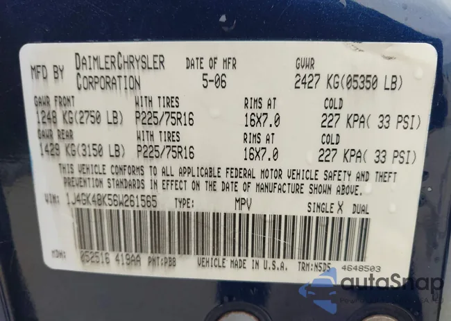 1J4GK48K56W261565: 41623724