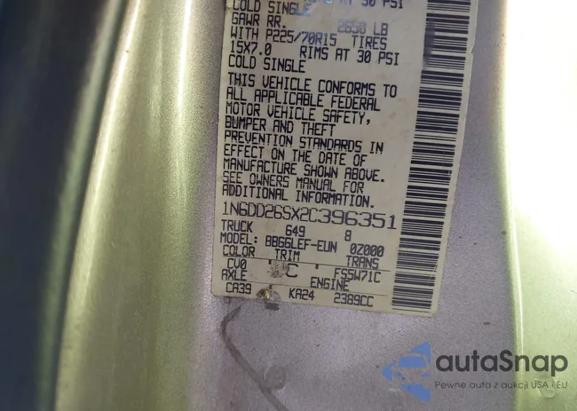 1N6DD26SX2C396351: 41623357