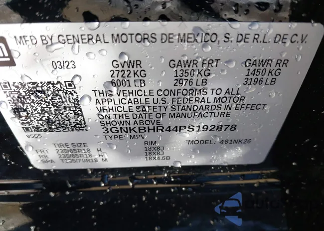 3GNKBHR44PS192878: 41624956