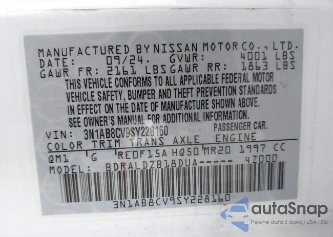 3N1AB8CV9SY228160: 41625147