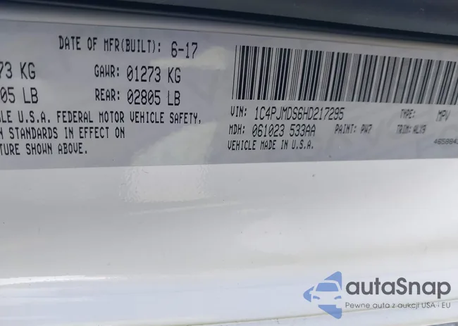 1C4PJMDS6HD217295: 41625231