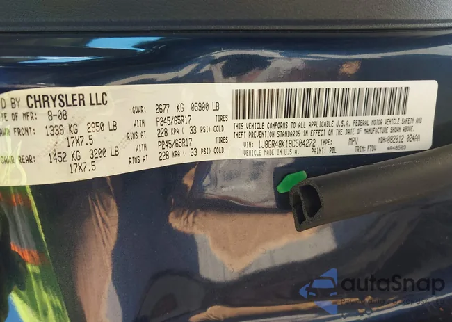 1J8GR48K19C504272: 41627826