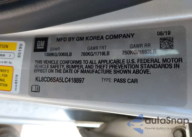 KL8CD6SA5LC418897: 41627227