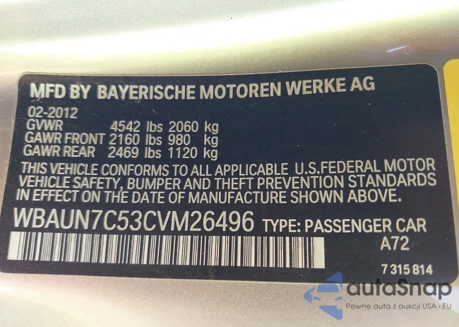 WBAUN7C53CVM26496: 41627261