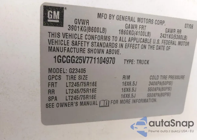 1GCGG25V771104970: 41629705