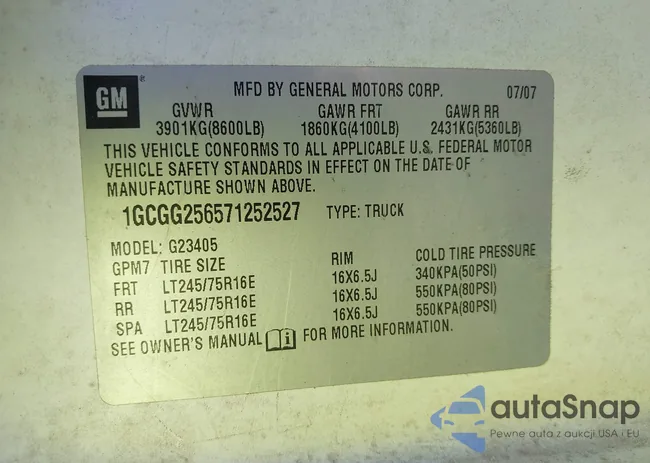 1GCGG256571252527: 41630176