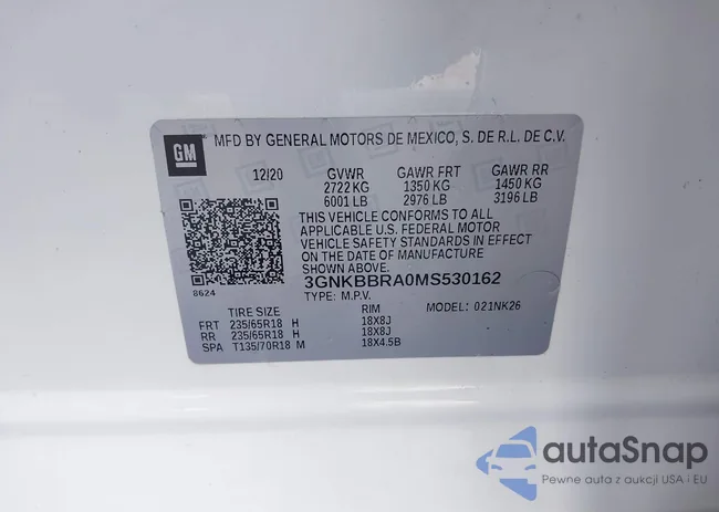 3GNKBBRA0MS530162: 41629486