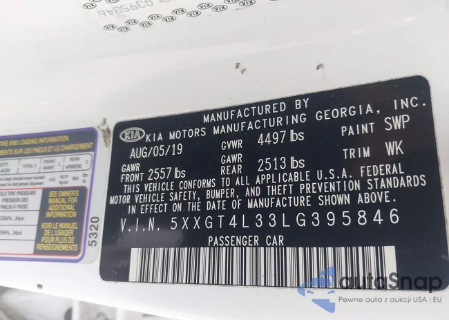 5XXGT4L33LG395846: 41631981