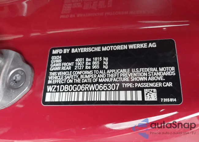 WZ1DB0G06RW066307: 41631524