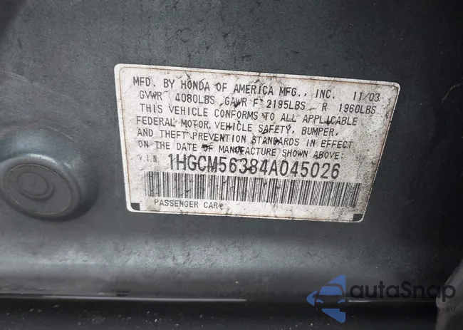 1HGCM56384A045026: 41632824