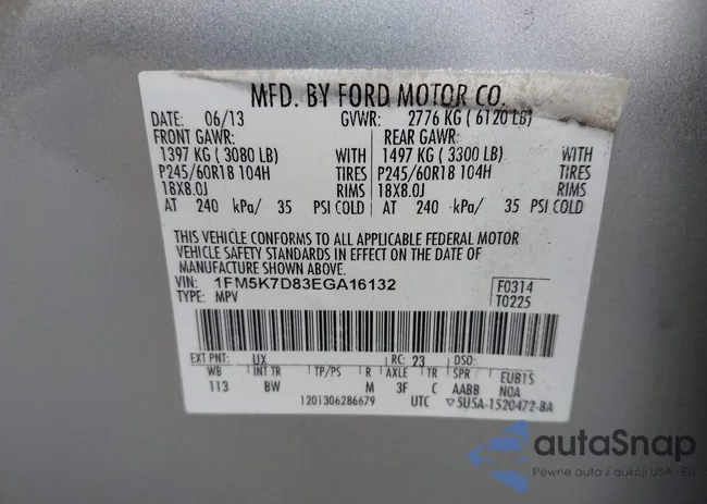 1FM5K7D83EGA16132: 41634169