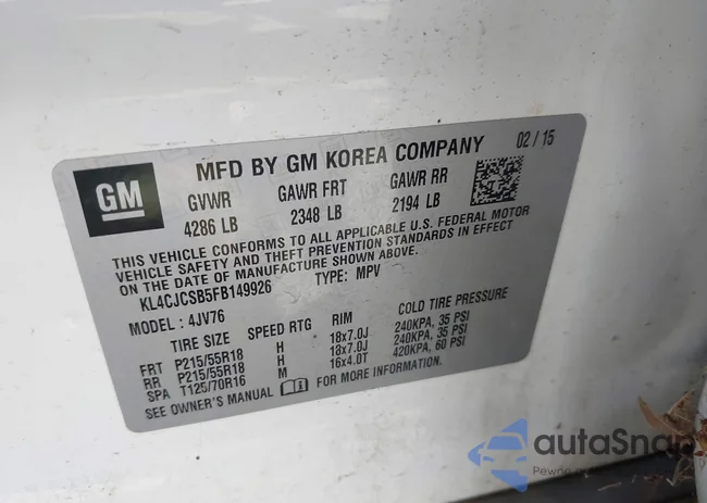 KL4CJCSB5FB149926: 41633216