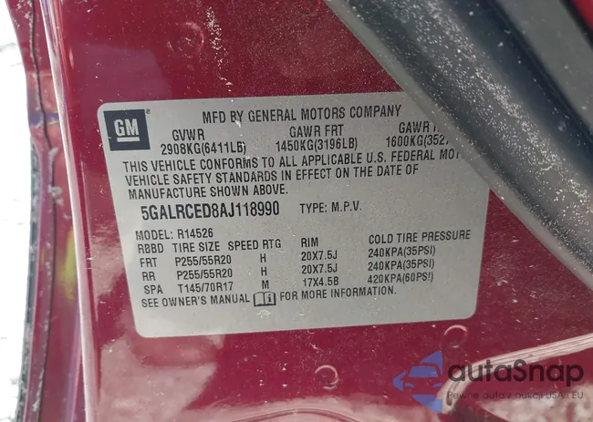 5GALRCED8AJ118990: 41636644