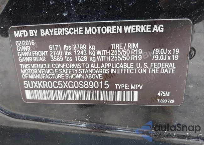 5UXKR0C5XG0S89015: 41636849