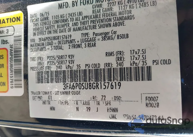 3FA6P0SU8GR157619: 41637361