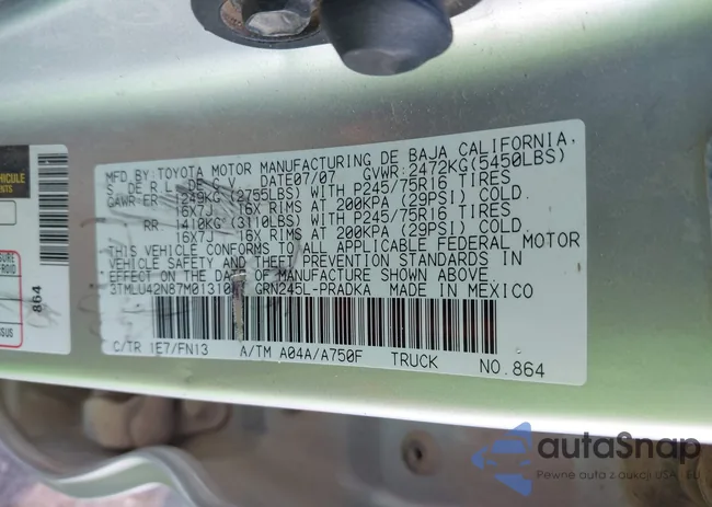 3TMLU42N87M013104: 41637386