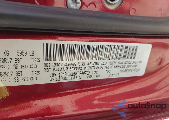 1C4PJLCB6KD240787: 41638802