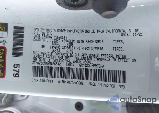 3TMAZ5CN4NM166542: 41638813