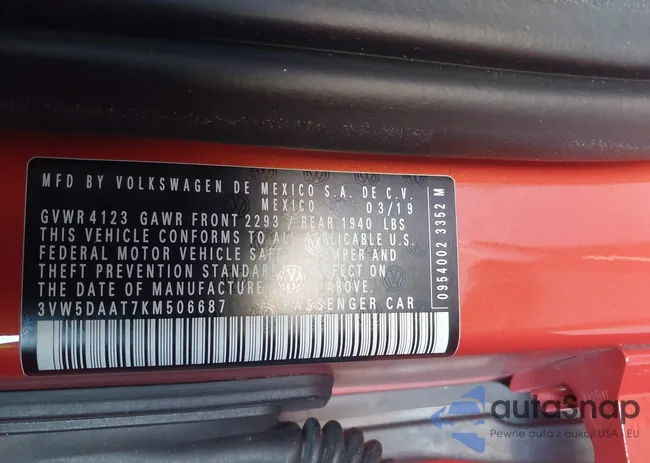 3VW5DAAT7KM506687: 41638902