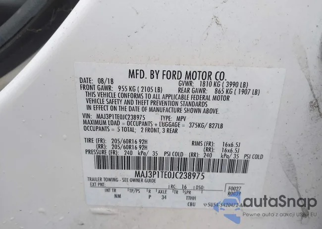 MAJ3P1TE0JC238975: 41639701