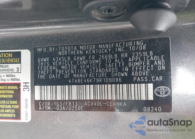 4T4BE46K79R109086: 41640920