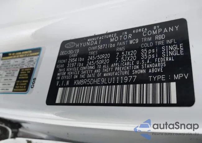 KM8R5DHE9LU111977: 41642341