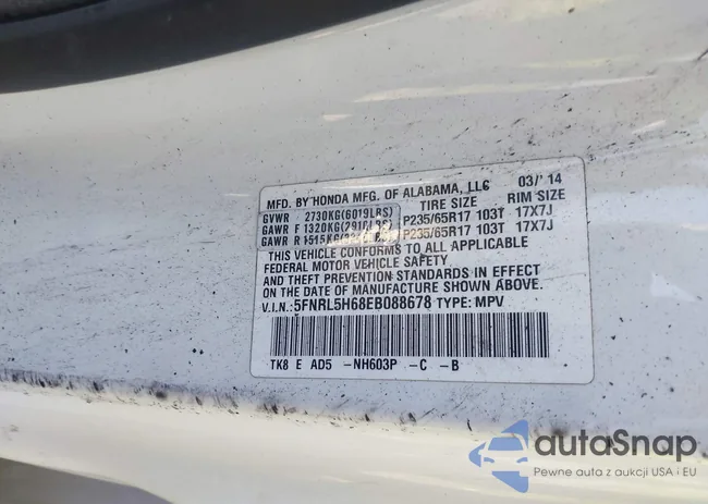 5FNRL5H68EB088678: 41642412